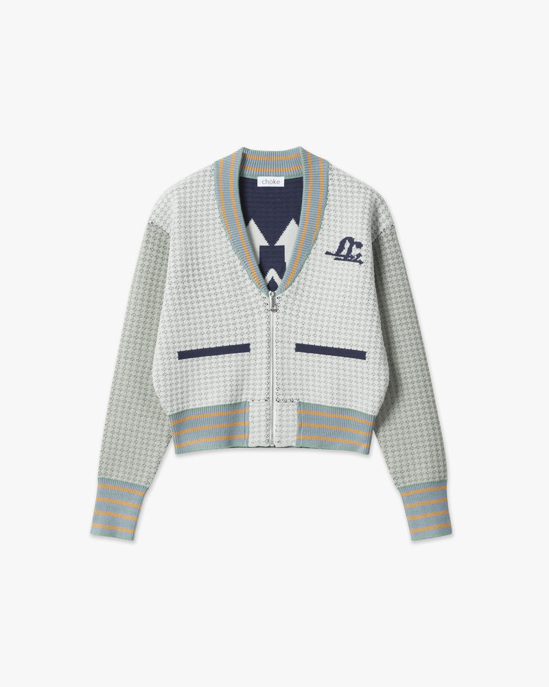 chöke V-Neck varsity jacket in green