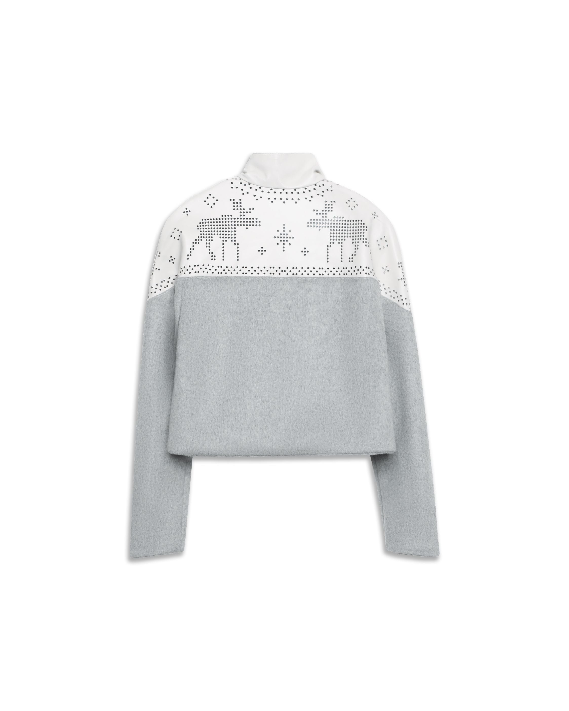 chöke Nordic Leather Jacket in Grey