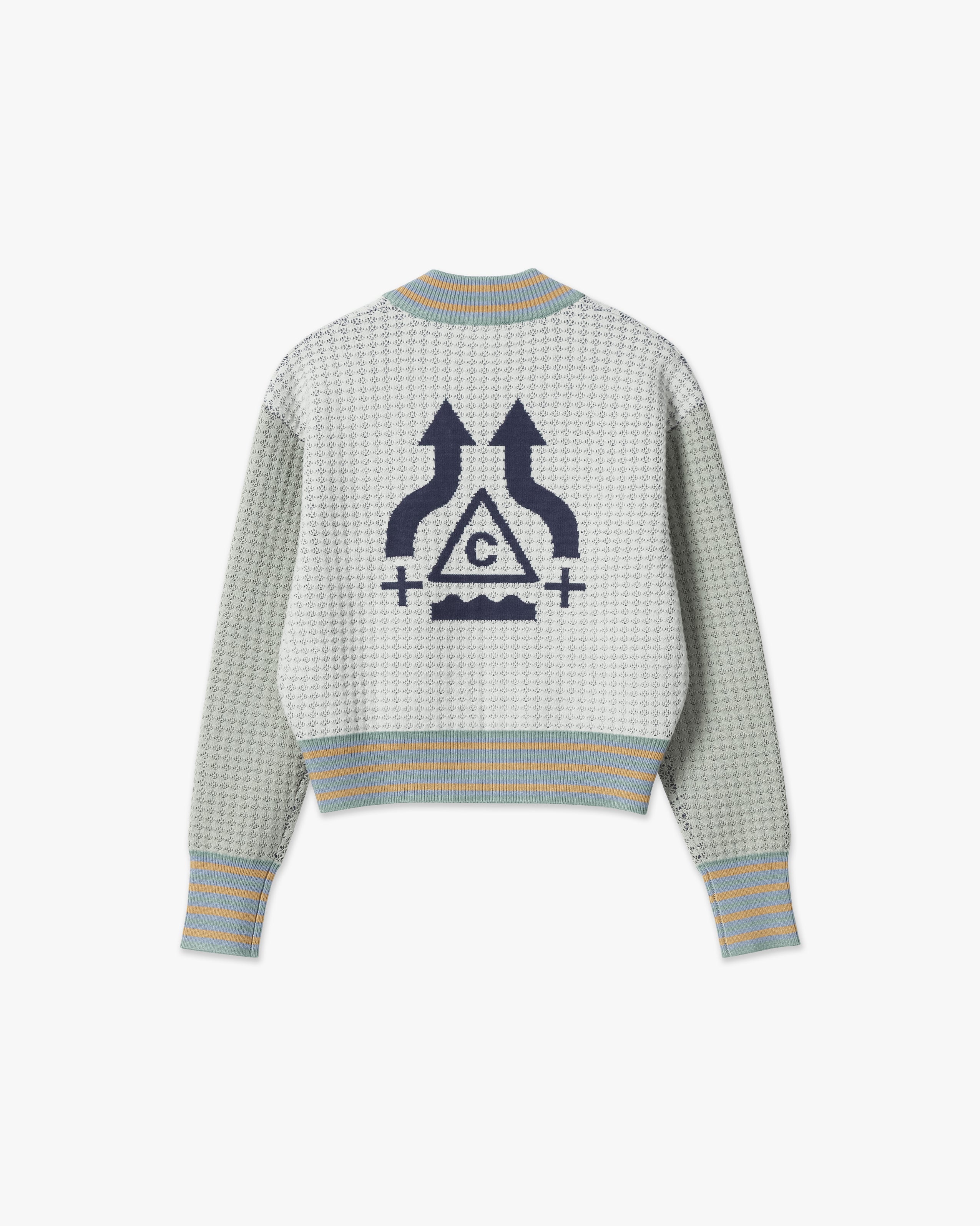 chöke V-Neck varsity jacket in green