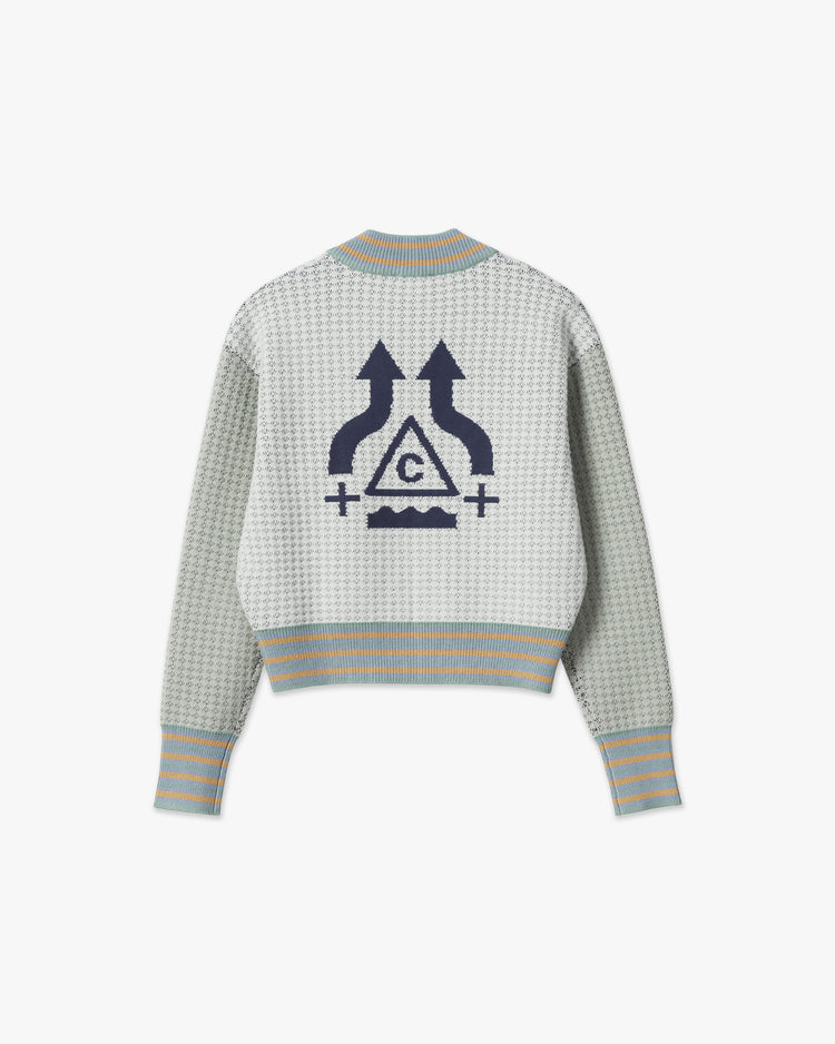 chöke V-Neck varsity jacket in green
