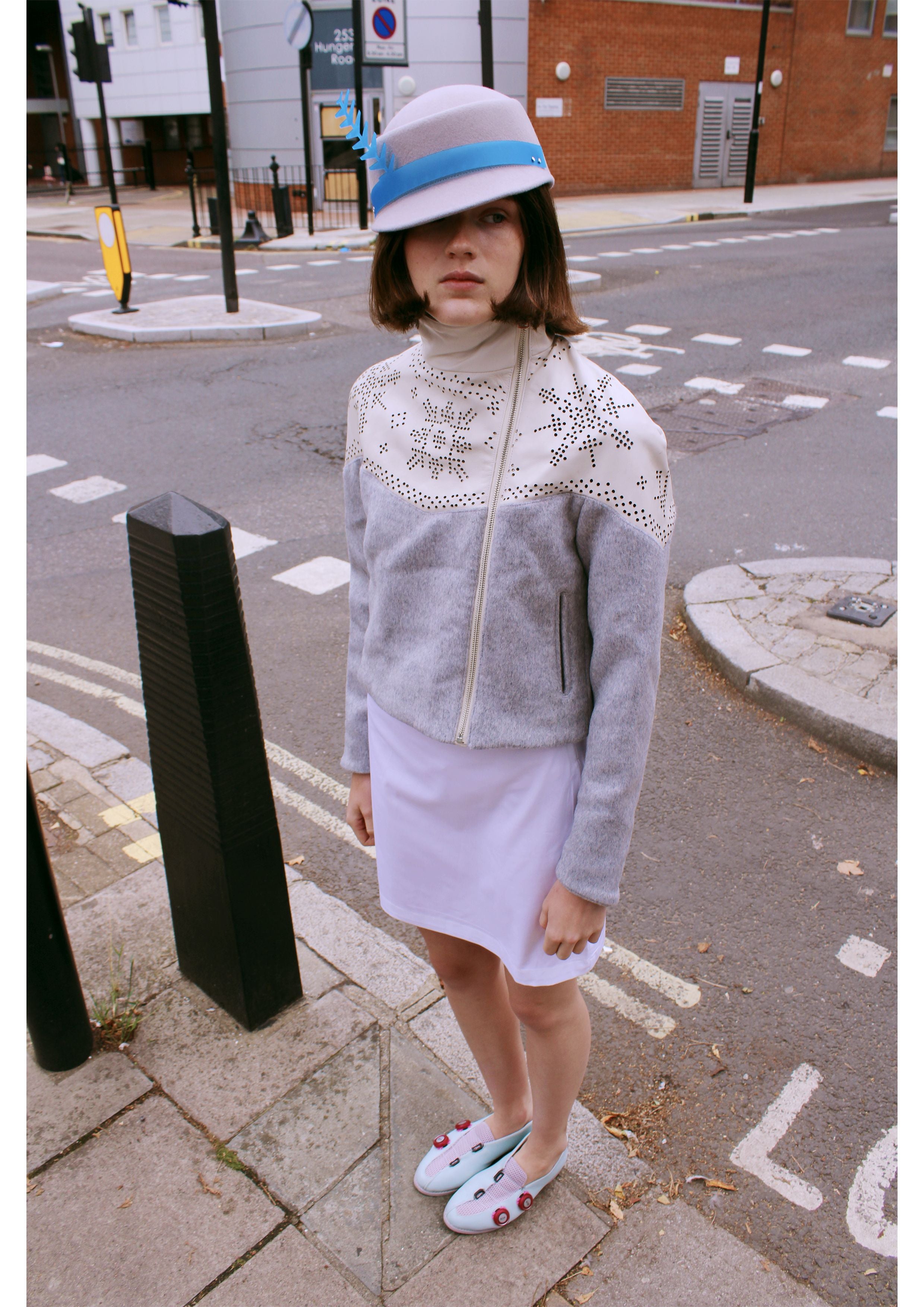 chöke felt hat in grey