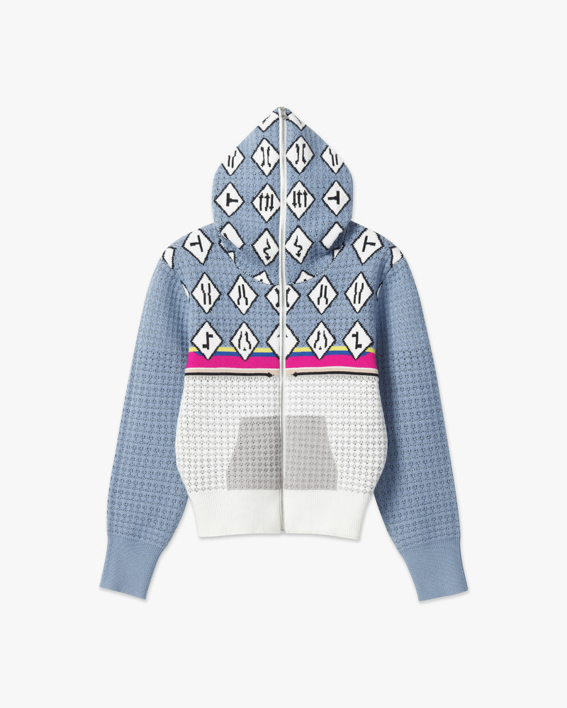 chöke traffic sign argyle hoodie