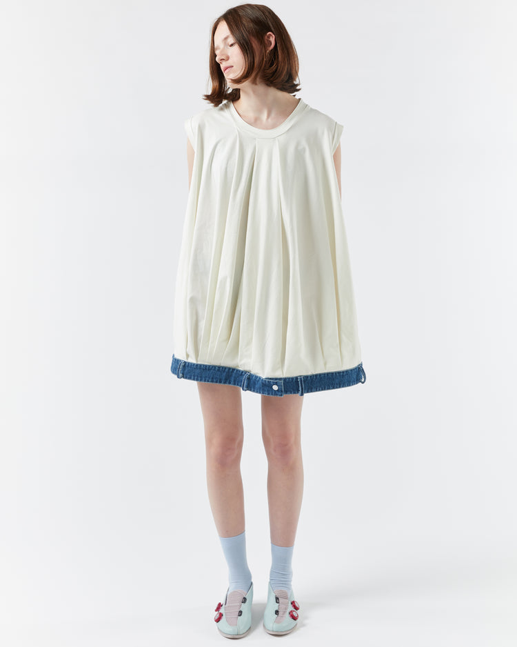 chöke Jersey Dress with Denim waist band