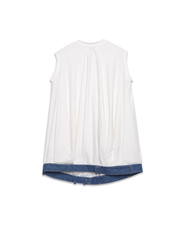 chöke Jersey Dress with Denim waist band