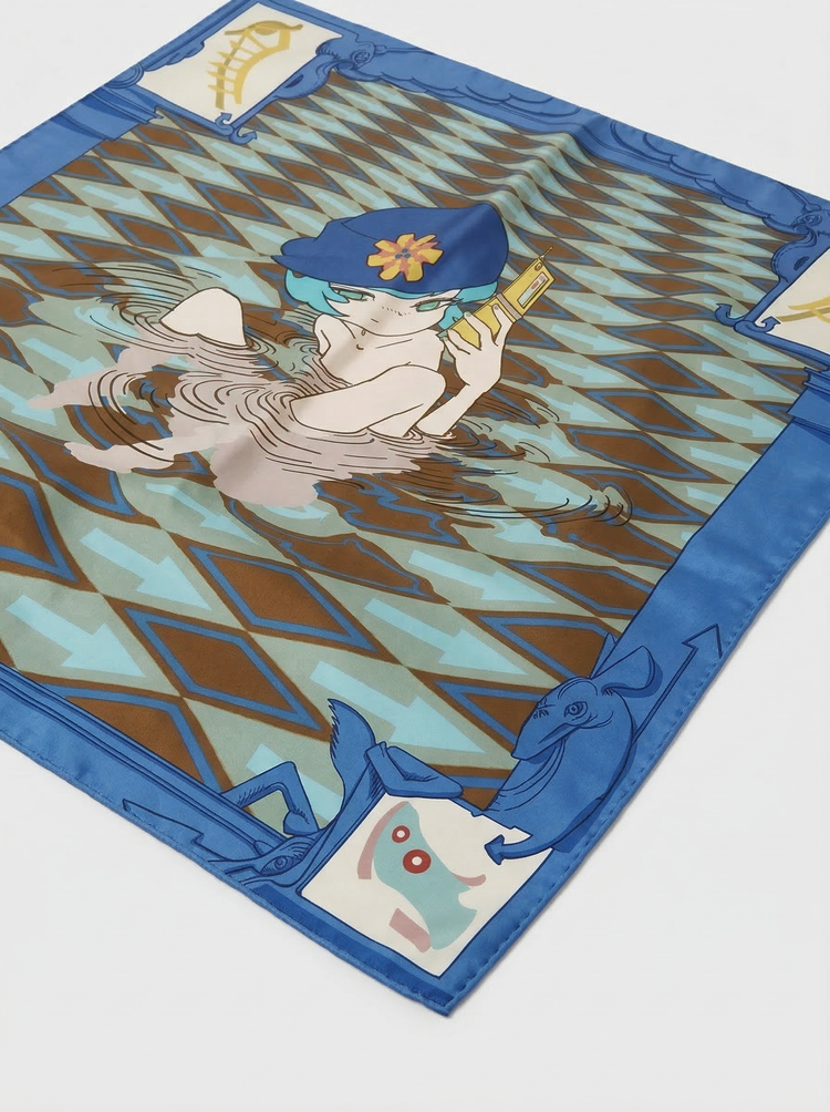 chöke x FHSS silk scarf 001